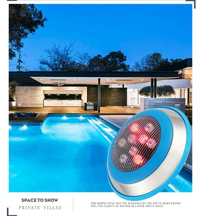 IP68 18W devorga oʻrnatilgan LED suv osti chiroqlari